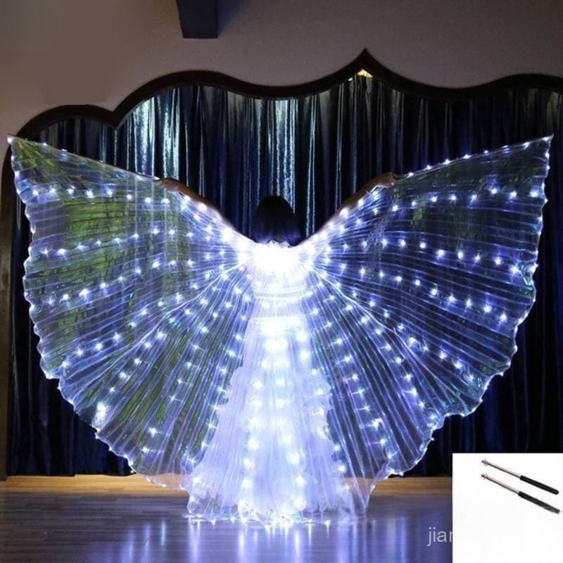 Acessórios de Dança para Adultos Asas de Borboleta LED Isis Fantasia de Festa 126
