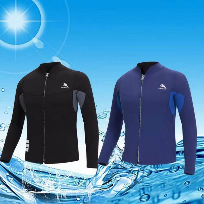 Fato De Mergulho De Neoprene De 2 Mm Para Homens , Roupa Esportiva Quente À Prova De Vento