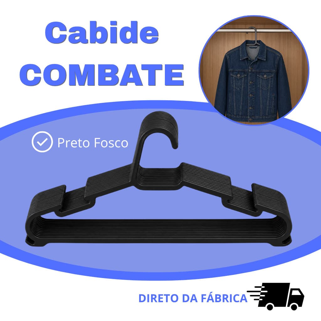 Kit de Cabides Pretos Fosco Combate Adulto Preto Reforçado Atacado Direto de Fábrica