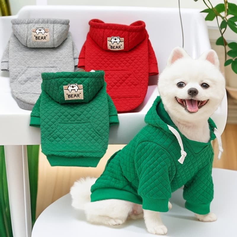 Roupinha de inverno para cachorro X239 moletom macio ideal para passeios ao ar livre e dias frios