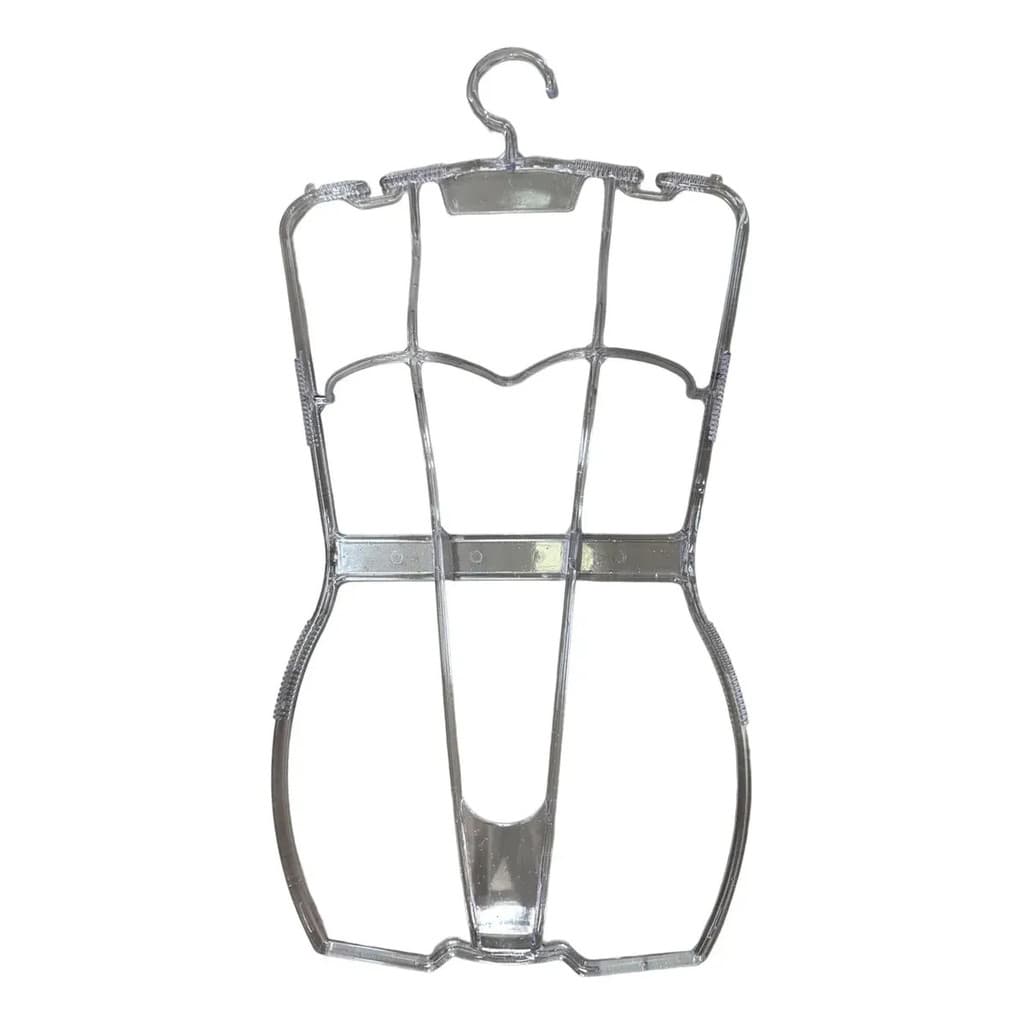 Cabide De Acrílico Silhueta 3d Transparente Kit 20 Unidades