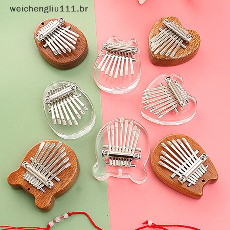 #     Weicheng mini kalimba de madeira com 8 teclas, piano de dedo requintado de alta qualidade, marimba, bom acessório