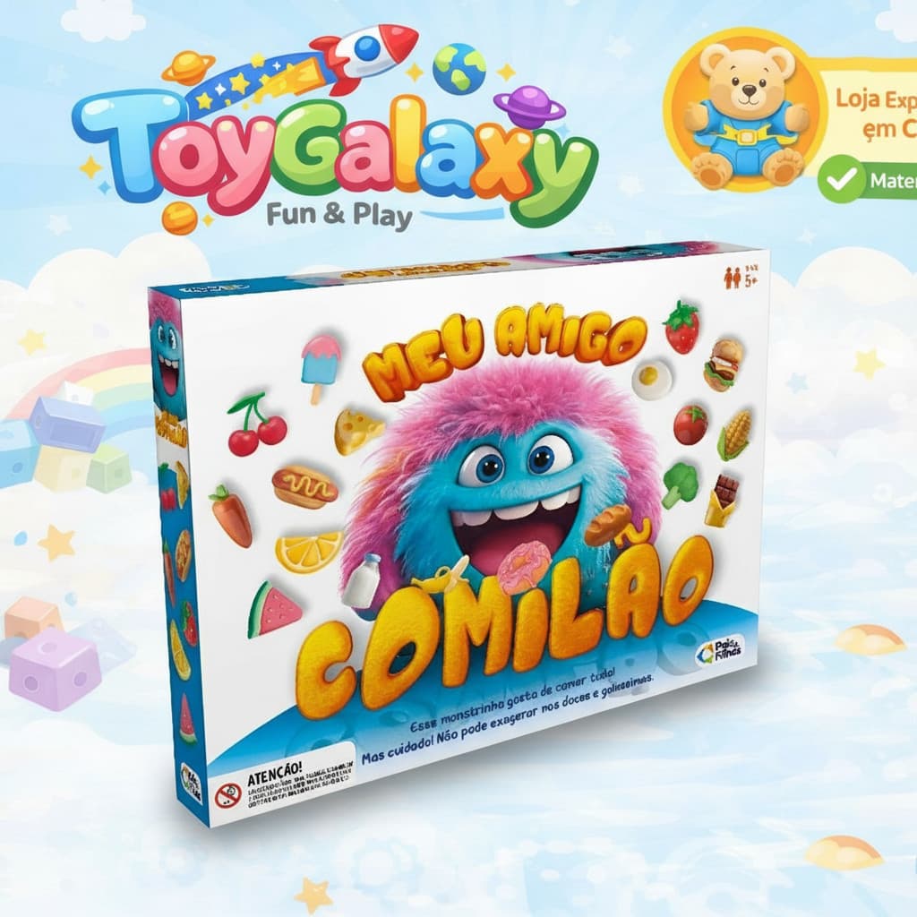 Monstrinho Comilão: Jogo Interativo com 40 Alimentos Diferentes