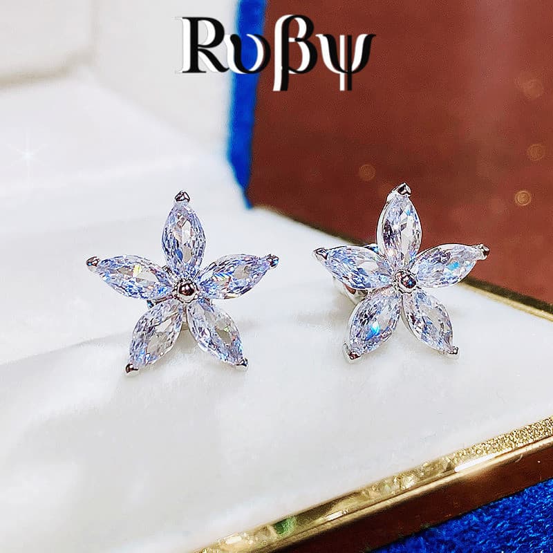 Ruby * versão coreana brincos de estrela colorida flor doce estrela de cinco pontas brincos femininos vitalidade menina