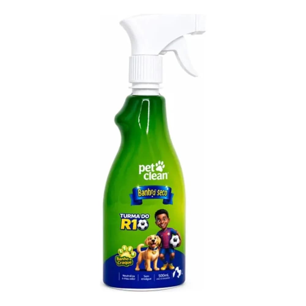 Banho A Seco Cães E Gatos Turma Do R10 Pet Clean 500ml