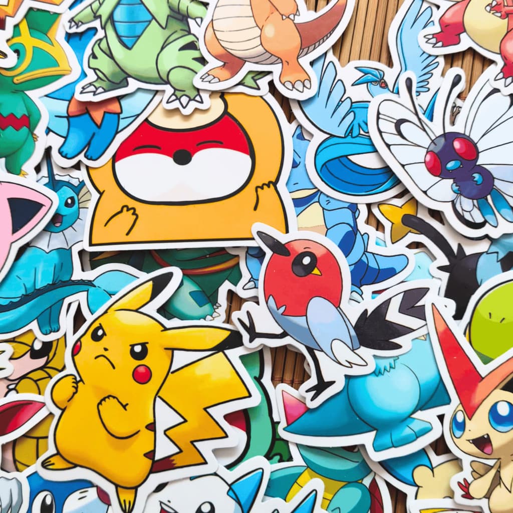 50 Adesivos Pokemon Pikachu Impermeáveis em Vinil