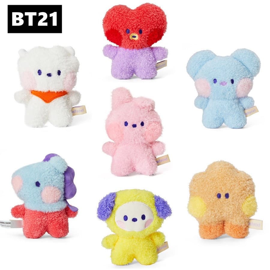 Chaveiro BT2 Bonito Dos Desenhos Animados Brinquedos De Pelúcia Boneca Anel Chave Estilo Coreano Saco Pingente Decoração