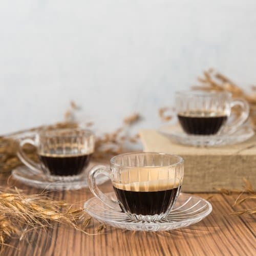 Jogo De 6 Xicaras De Cristal Siena 90 Ml Alta Qualidade Elegancia Para Cafe