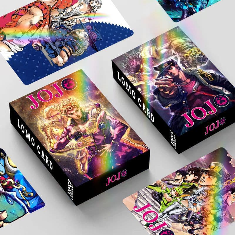 JOJO Flash Laser Lomo Card Impressão Em Cores De Dupla Face JoJo's Bizarre Adventure Photocard 30pcs/Caixa