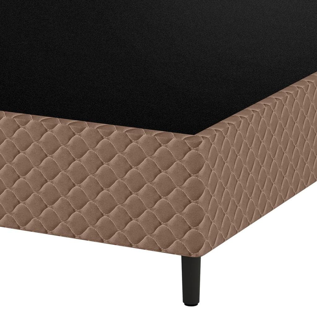 Base Cama Box para Colchão Casal 138x188cm Clio Marrom Umaflex