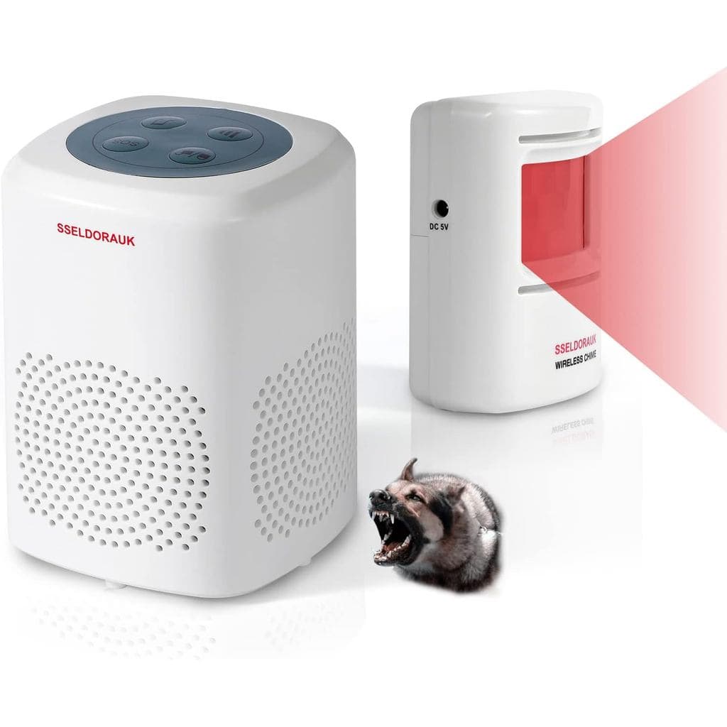 Campainha com Sensor de Movimento S SELDORAUK, Alarme de Latido de Cão, Detecção Infravermelha Sem Fio, Alerta de Entrad