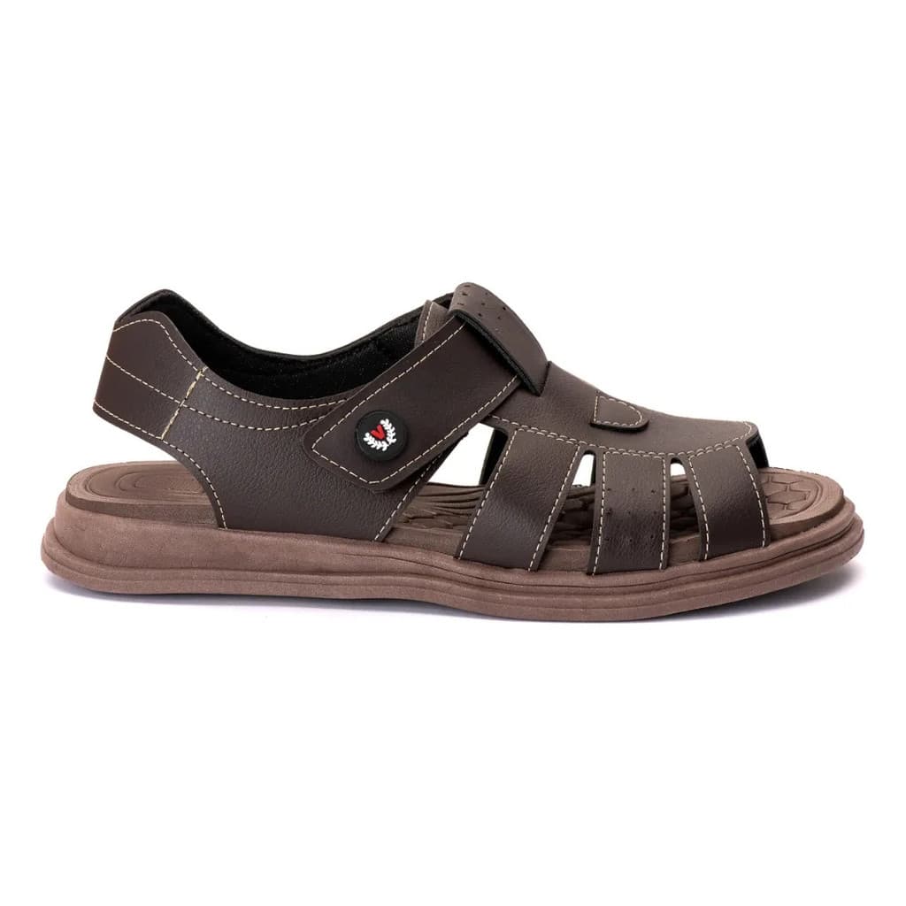 Sandália De Couro Masculina Sola De Anti Stress Anti 39/40