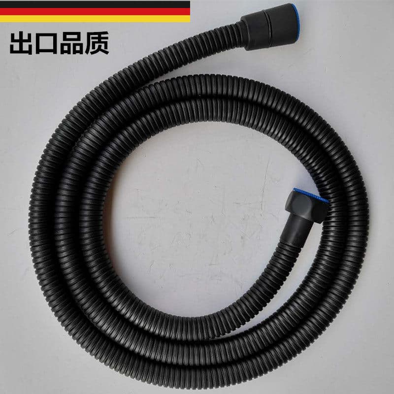 Tubo de chuveiro preto alemão, aquecedor de água, tubo de banho, acessórios de mangueira de aspersão, tubo de 1.5m