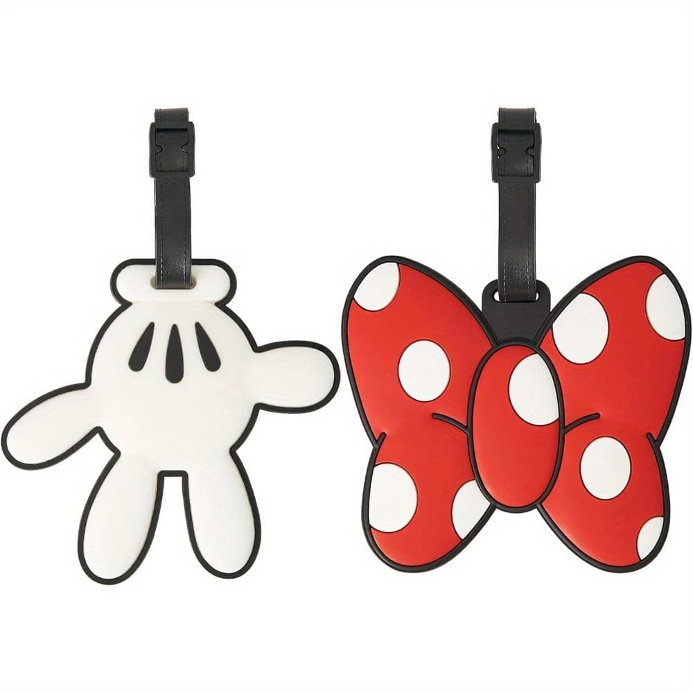 Conjunto De 2 Peças De Etiquetas De Identificação De Bagagem De Viagem De Silicone De Desenho Animado Etiqueta , Lugga F