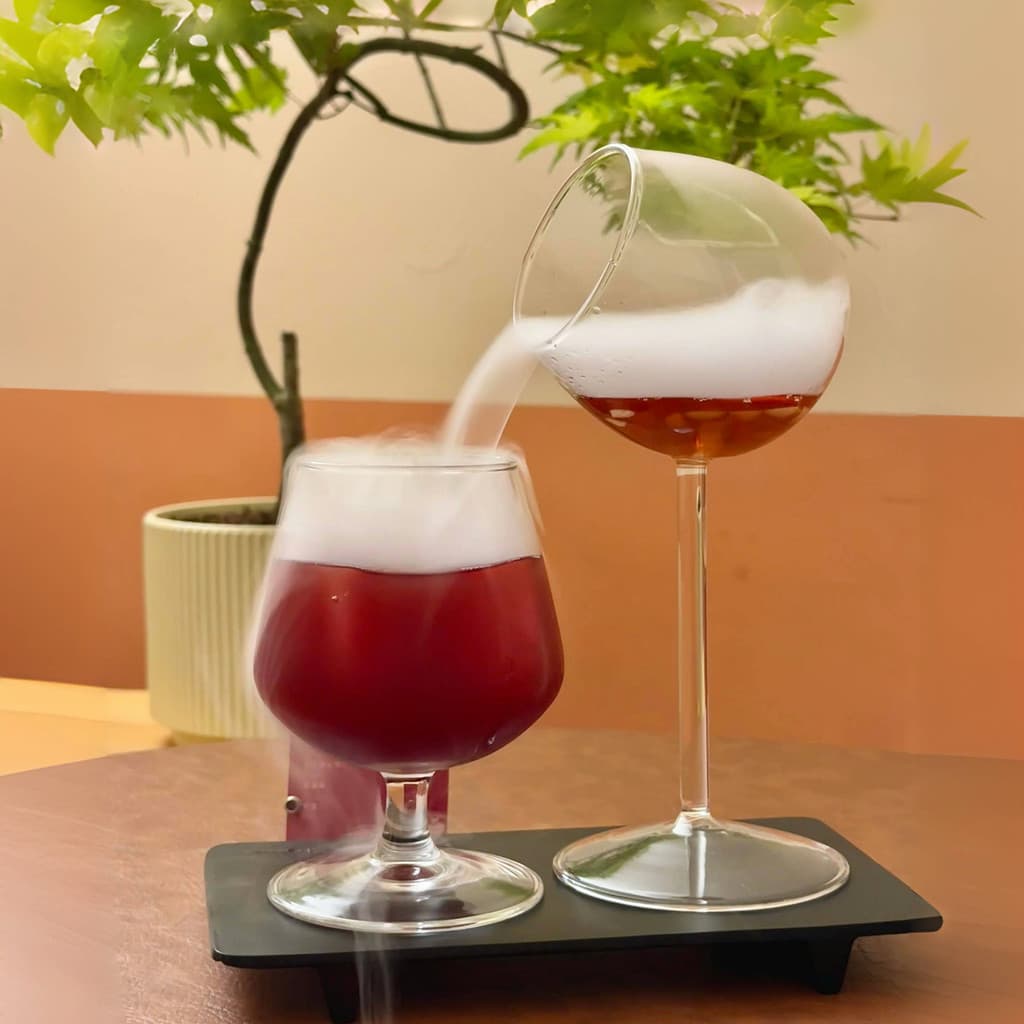Ervilha sagitário vidro fumaça cocktail fumado cocktail vidro criativo copo de vinho Molecular especial café Diagonal co