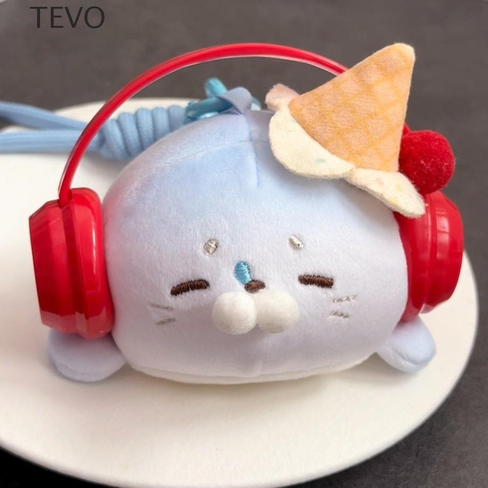 Chaveiro TEVO Seal , Pingente De Cachorro Marinho De Sorvete De Pelúcia , Boneca Sakura , Fofo Com Selo De Torrada