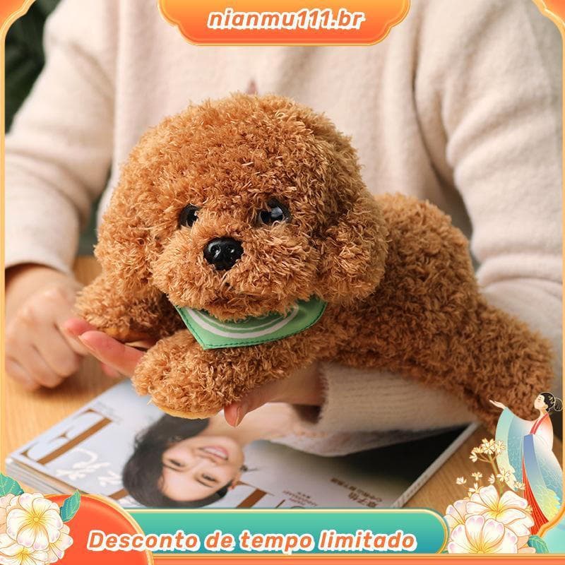 Bonito Brinquedo De Pelúcia Cão Boneca Simulado Confortável Menina