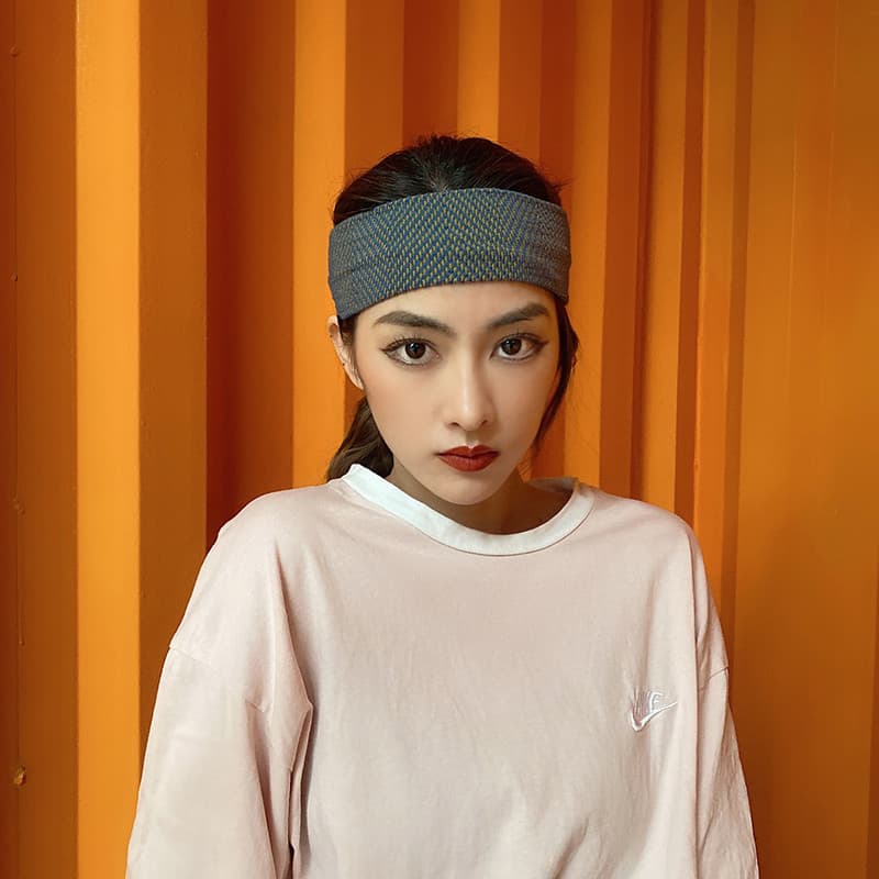 Japão japão coreia bandana de malha de aba larga moda quatro estações passeio diário bandana ins influenciador gravata c