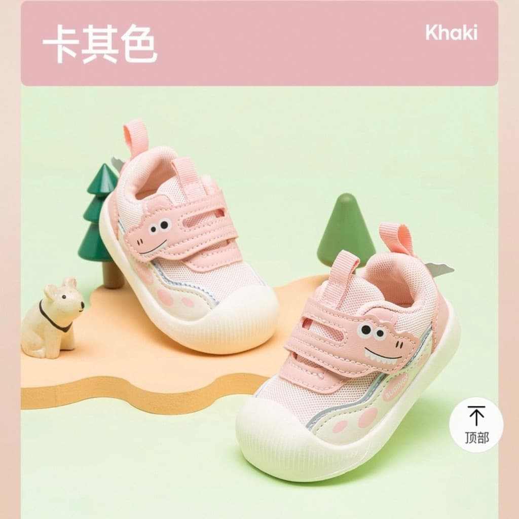 Jingqi sapatos infantis respiráveis sapatos infantis primavera outono novo estilo 2025 sapatos de bebê infantis sola mac