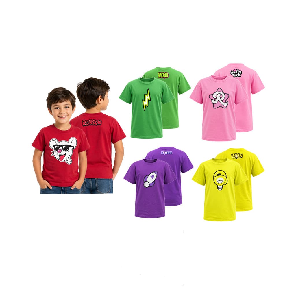 Blusa camiseta Infantil Emily Vick Os Rosa Algodão Confortável