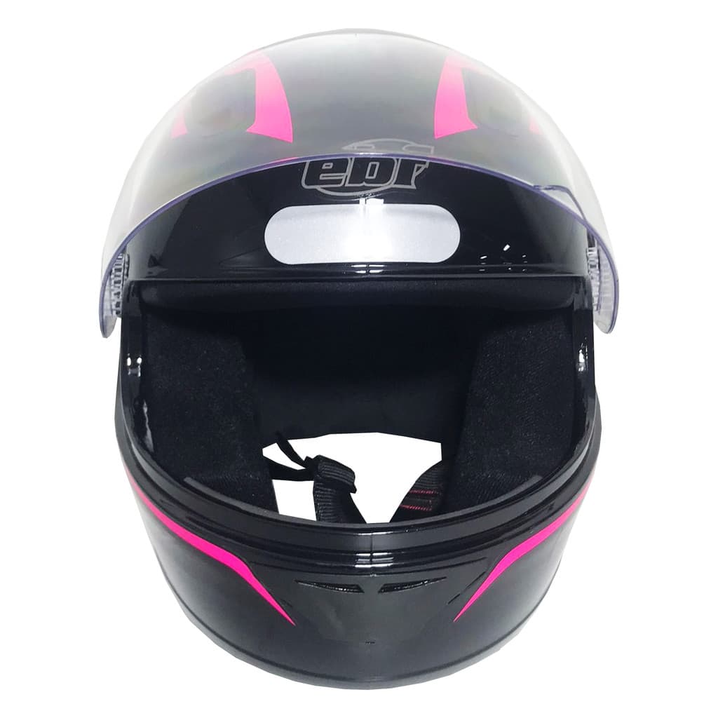 Capacete Fechado Moto New Ebf 7 Power Preto Rosa