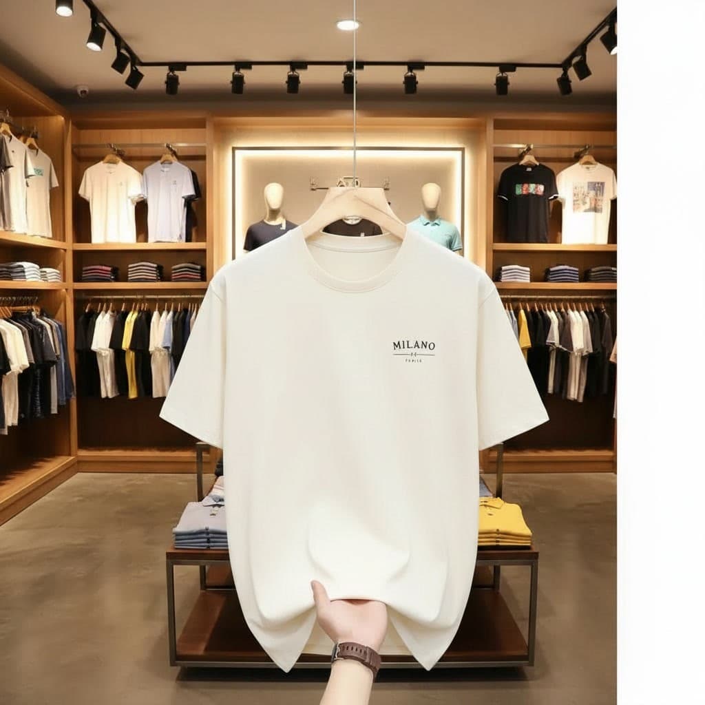 Camiseta Itália Milano Minimalista  100%Algodão  Moda Masculina Do P a GG Envio imediato