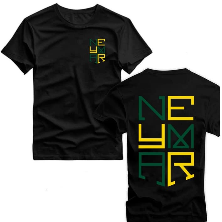 Camiseta Premium Menino Ney Neymar Njr Camisa 100% Algodão Brasil Unissex Futebol Adulto Infantil