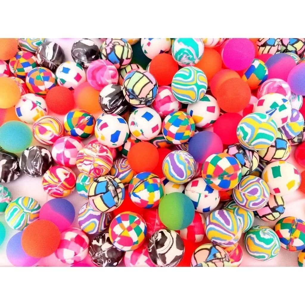 Kit 30 Bolinhas Pula Pula Multicoloridas 27mm Festa Infantil Brinquedo Lembracinhas