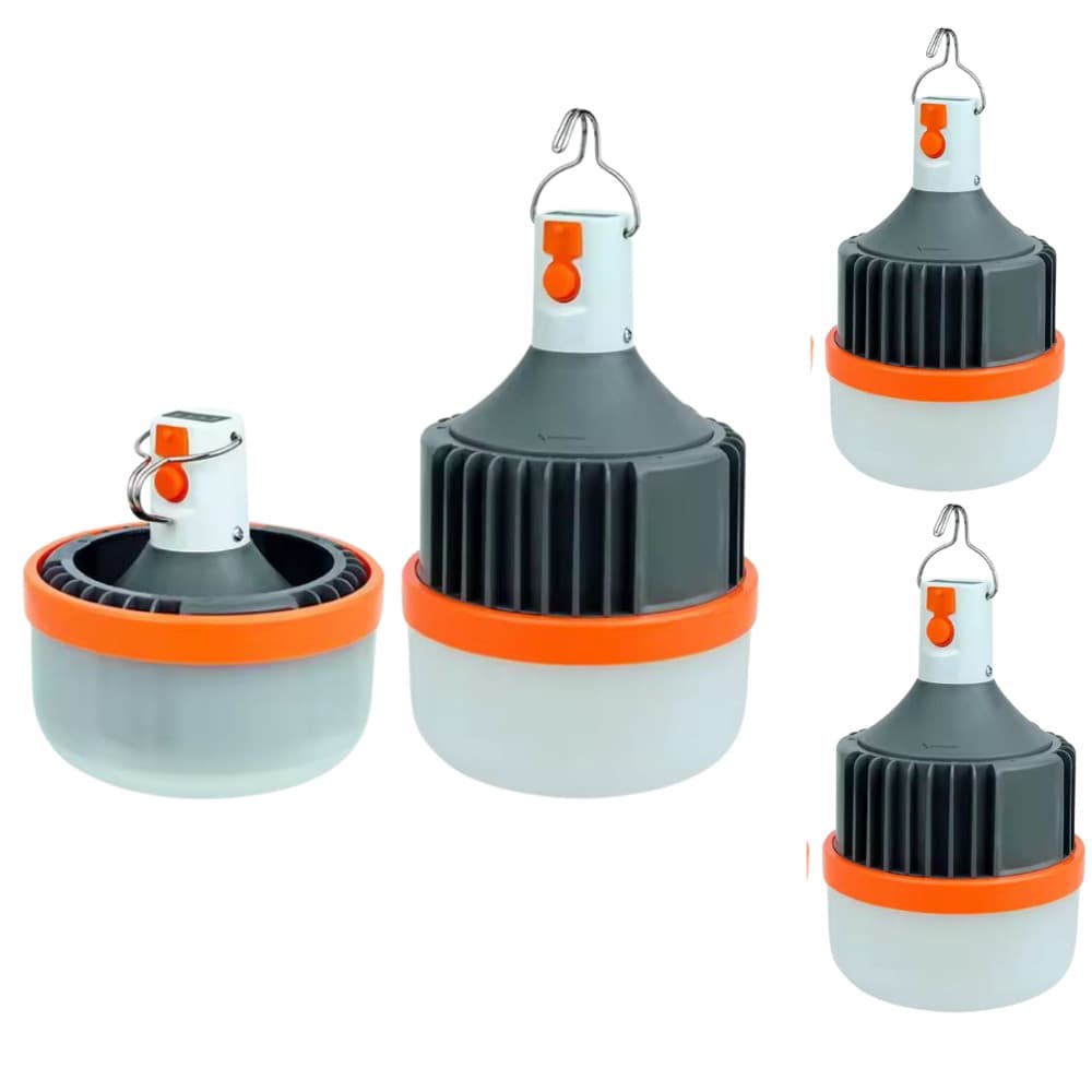 Led Bulbo Lampião 200W Camping Pesca Barraca Lanterna Emergência Recarregável Frio 6500k