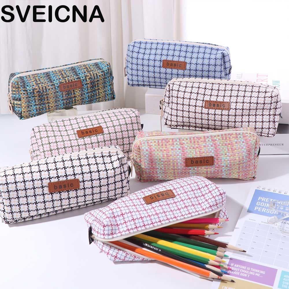 Bolsa De Armazenamento De Cosméticos SVEICNA , Estojo De Lápis Tecido INS Simplicity À Prova De Arranhões , Para Caneta
