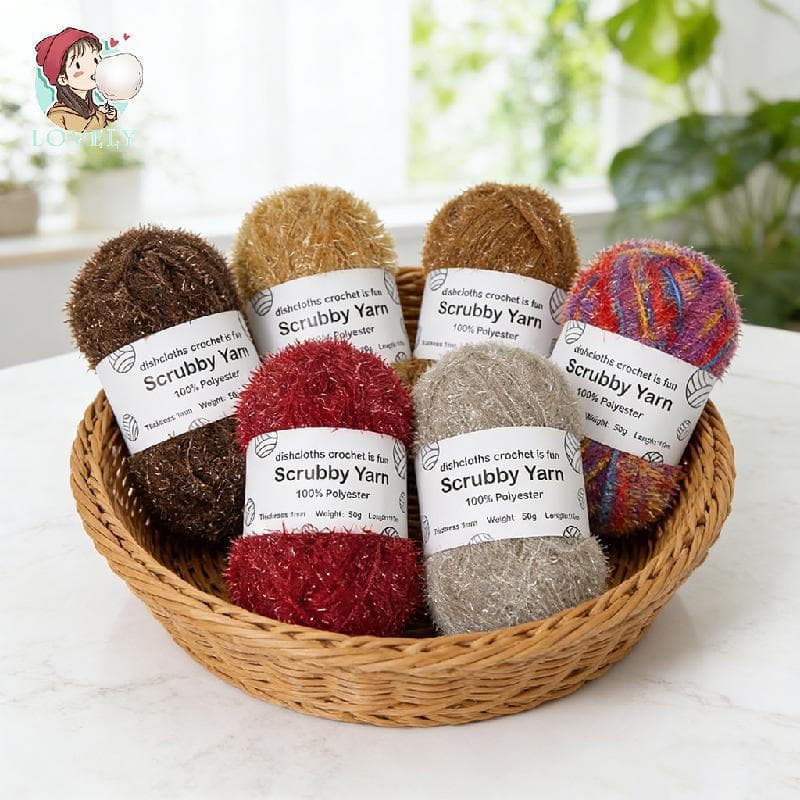 Scrubby DishYarn Sortimento Fio Pastel Requintado Crochê Tecelagem Fios Tricô Pano De Louça
