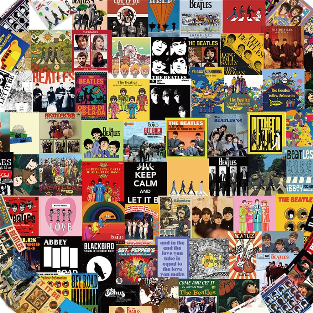 105 Pçs/Set ❉ Banda De Rock . Adesivos PET Dos Beatles De Doodle De Decalques DIY De Moda À Prova D'água