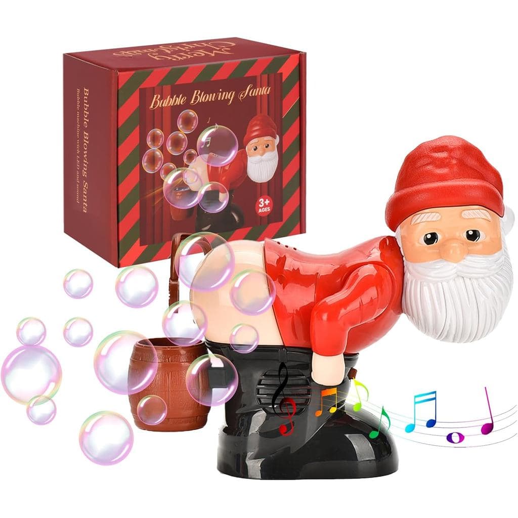 Máquina de Bolhas do Papai Noel, Máquina de Bolhas Engraçada com Música e Luzes Piscantes, Bolhas Coloridas, Presente de