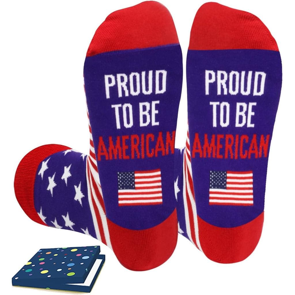Meias com a Bandeira Americana para Homens e Mulheres, Presentes de Cidadania Americana, Meias Patrióticas, Orgulho de S