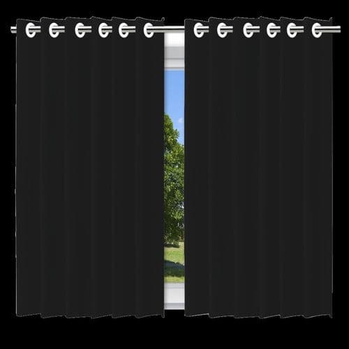 Cortina Blackout Preta Ilhos Protecao Termica Bloqueio Luz Tamanho Grande 280x220cm