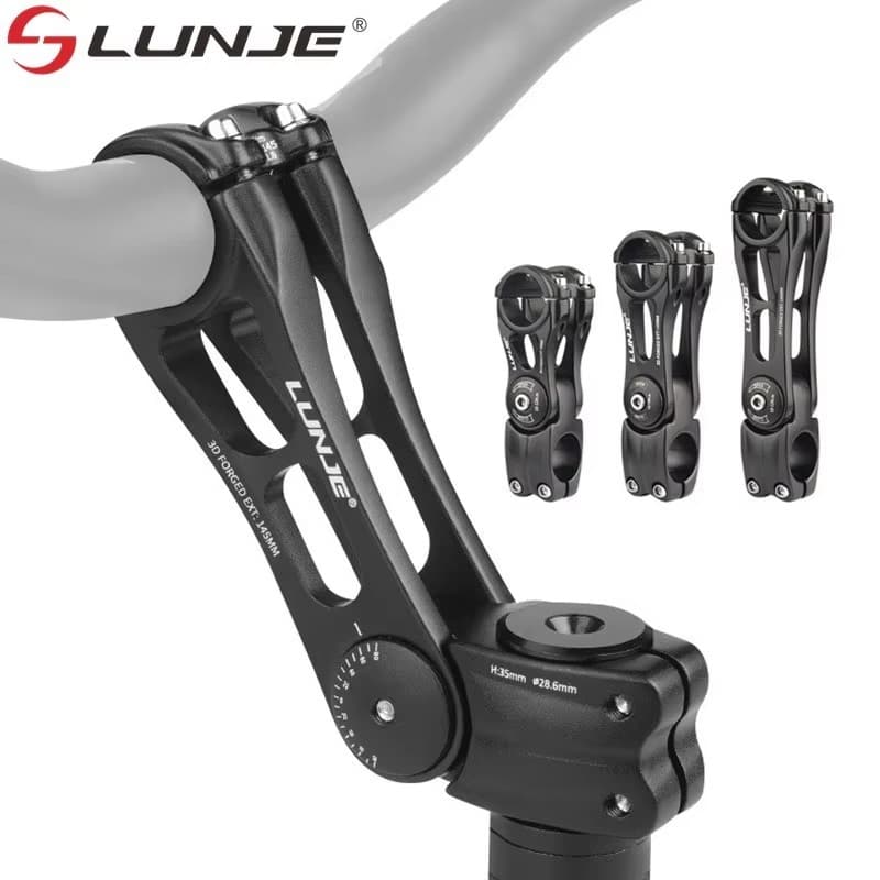 LUNJE Mesa De Guidão Ajustável Para Bicicleta, Com Ângulo Variável De 80 Graus, Para MTB, Ultraleve Em Liga De Alumínio
