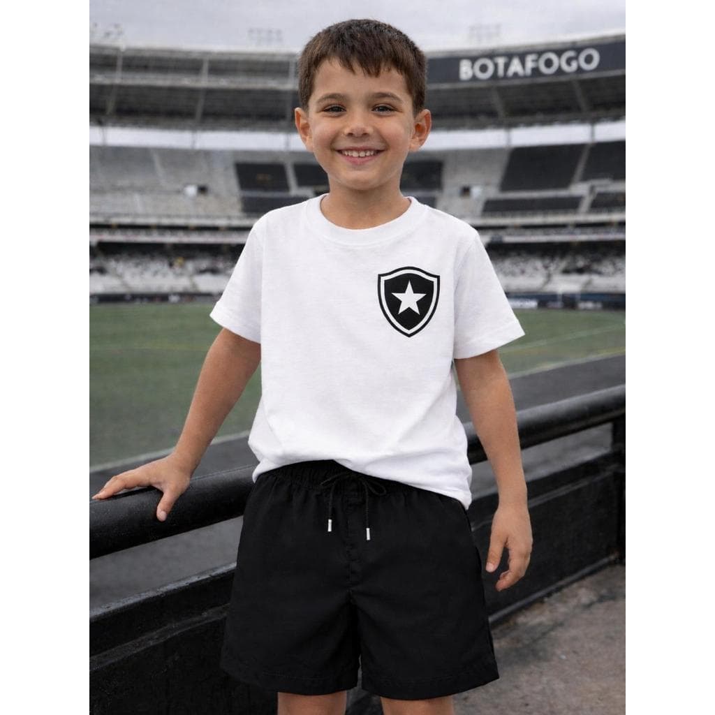 Camiseta Infantil Botafogo Lançamento Estampa Futebol 100% Algodão