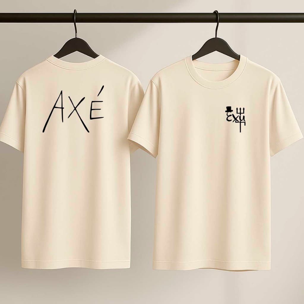 Camiseta Exu Umbanda Axé Saudação Fé Religião Camisa 100% Algodão Fio 30.1