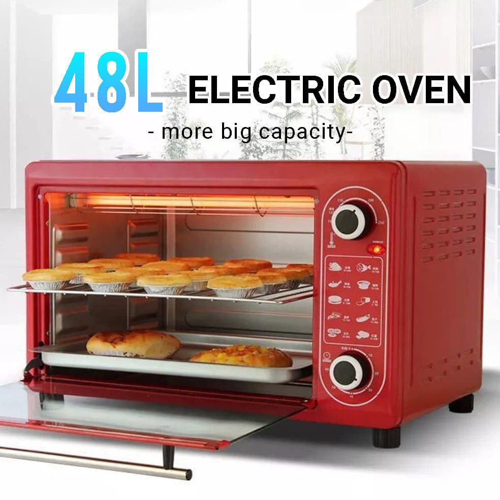 Forno elétrico cozimento doméstico multifuncional de grande capacidade forno de bolo de mesa forno elétrico