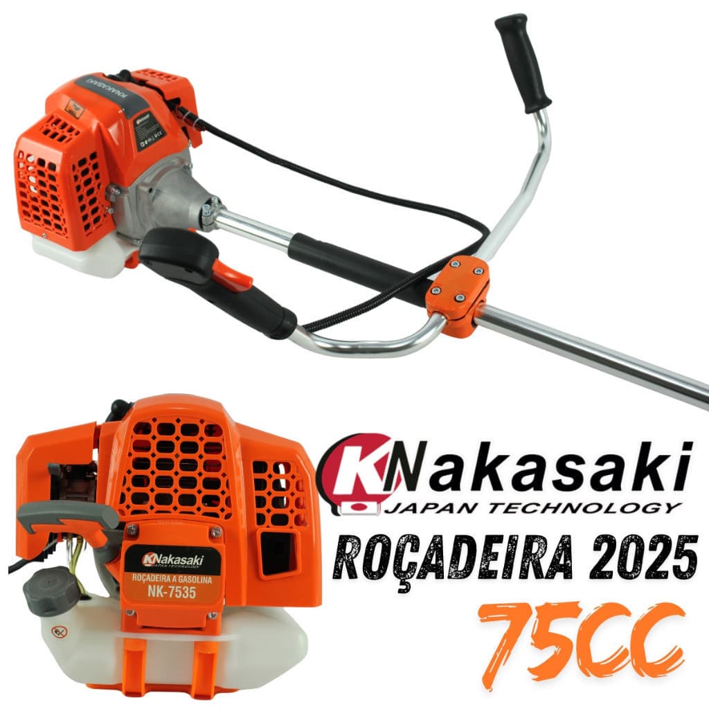 Roçadeira Aparador de Grama Cortador Multifuncional Gasolina 75cc  Profissional MELHOR DO SITE