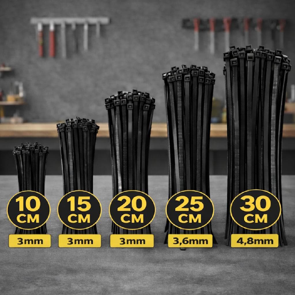 Kit 500 Enforga Gato Abraçadeiras De Nylon Fita Hellerman Cinta Plástica 5 Tamanhos