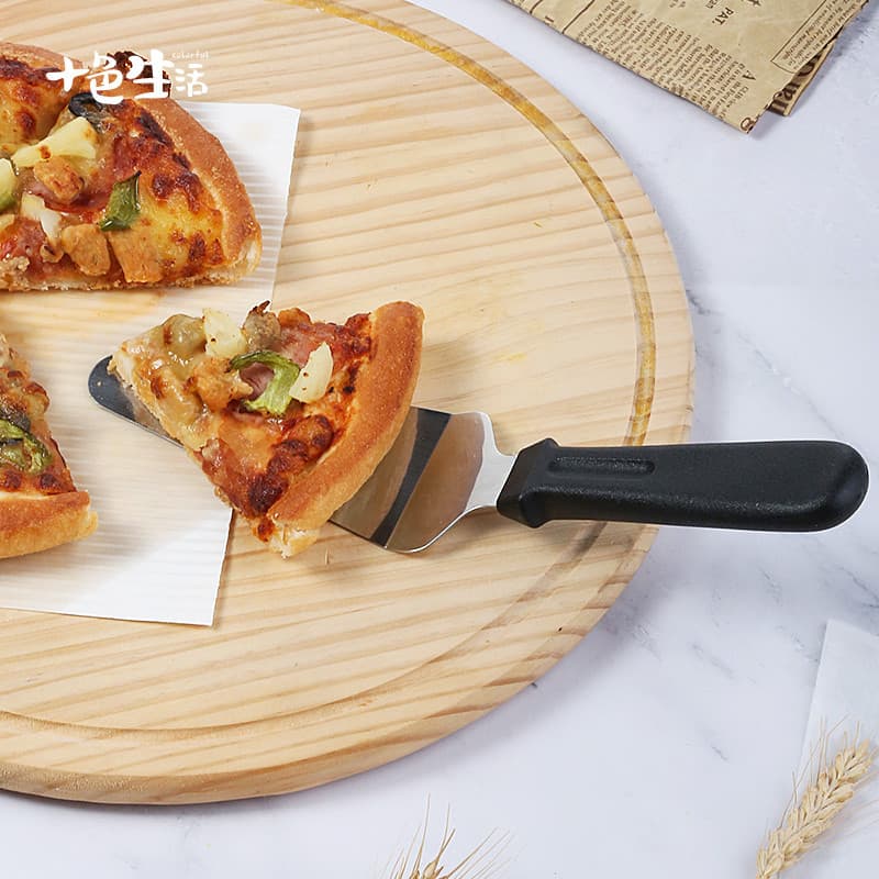Pá de Pizza em aço inoxidável, cortador de bolo, faca de queijo, pá triangular, panqueca, churrasco, bife, ferramentas d