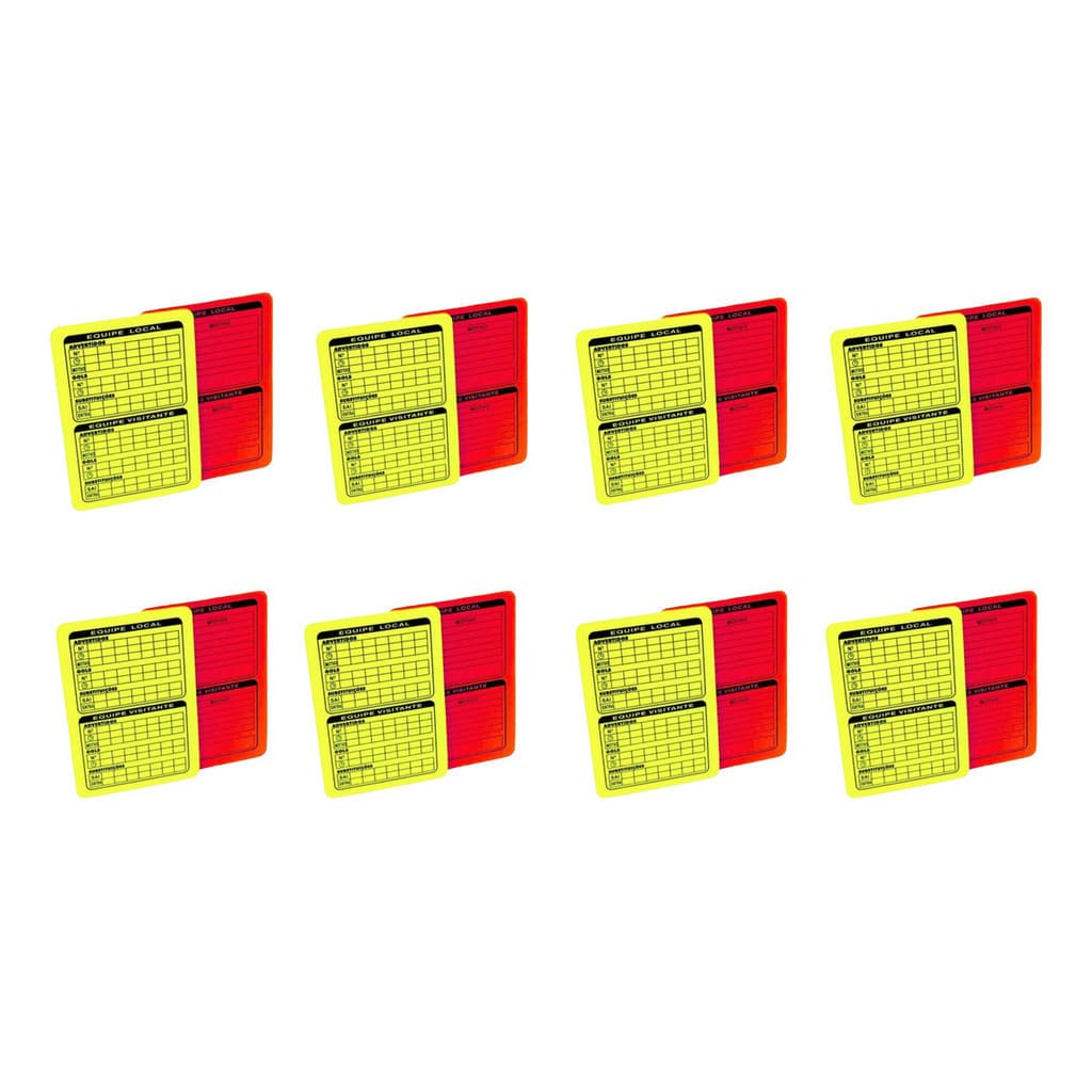 Kit 8 Cartão De Futebol Vermelho E Amarelo Arbitragem