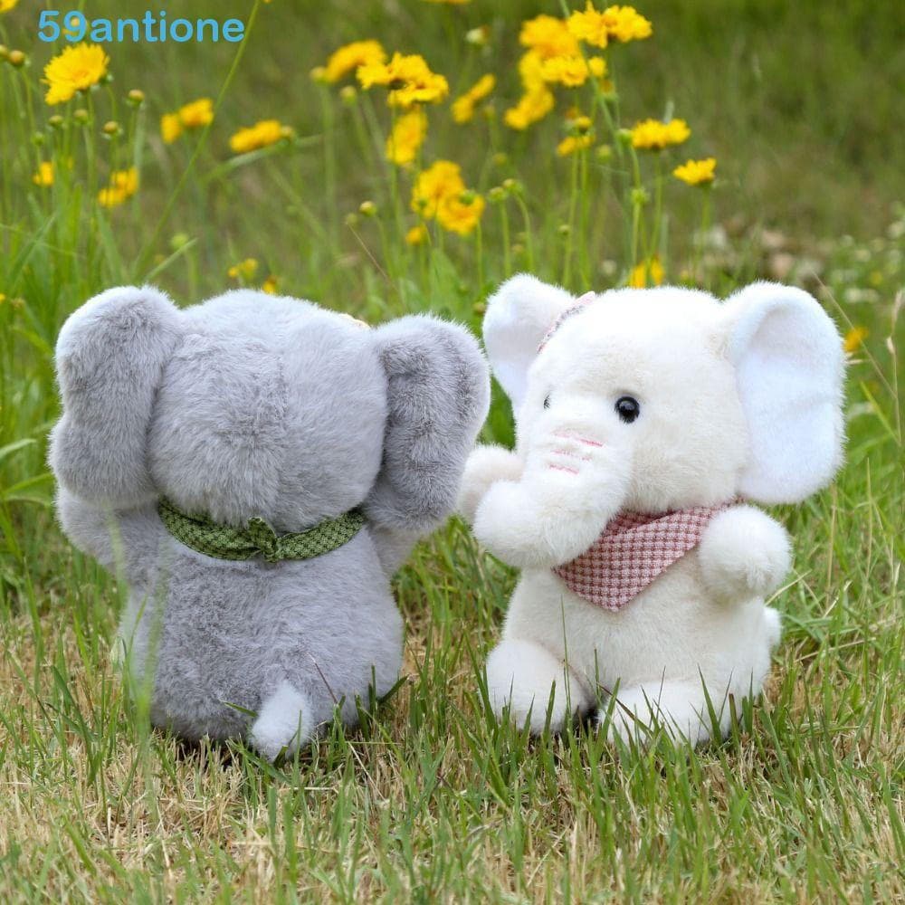 Boneca De Pelúcia De Elefante ANTIONE , Lenço De Algodão PP Abraçando Brinquedo , Recheado Com Laço Macio E Confortável