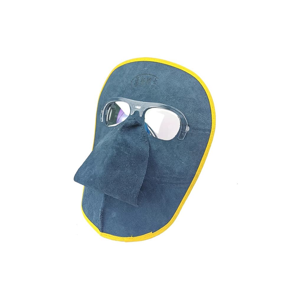 Óculos de couro máscara de soldador máscara de soldagem de couro máscara de soldagem proteção facial óculos de soldagem