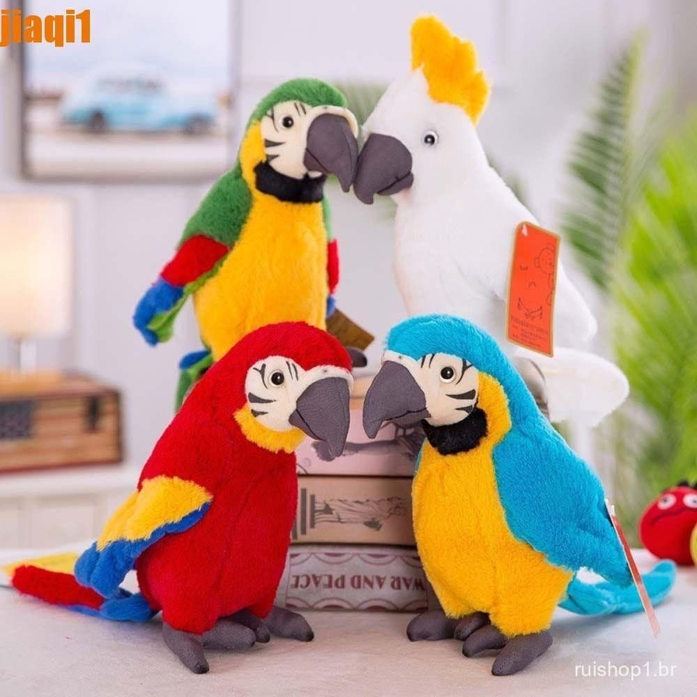 Simulação De Pelúcia Boneca Brinquedo Animal Sofá Decoração Pena Estatueta Papagaio