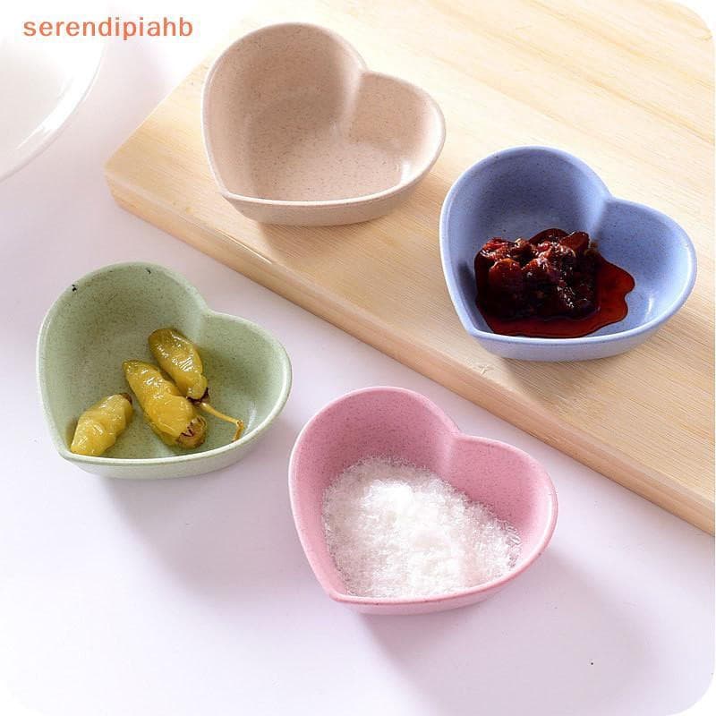 [serendipiahb] Tigela De Molho De Frutas Em Formato De Coração , Recipiente De Comida Para Crianças , Talheres , Pratos