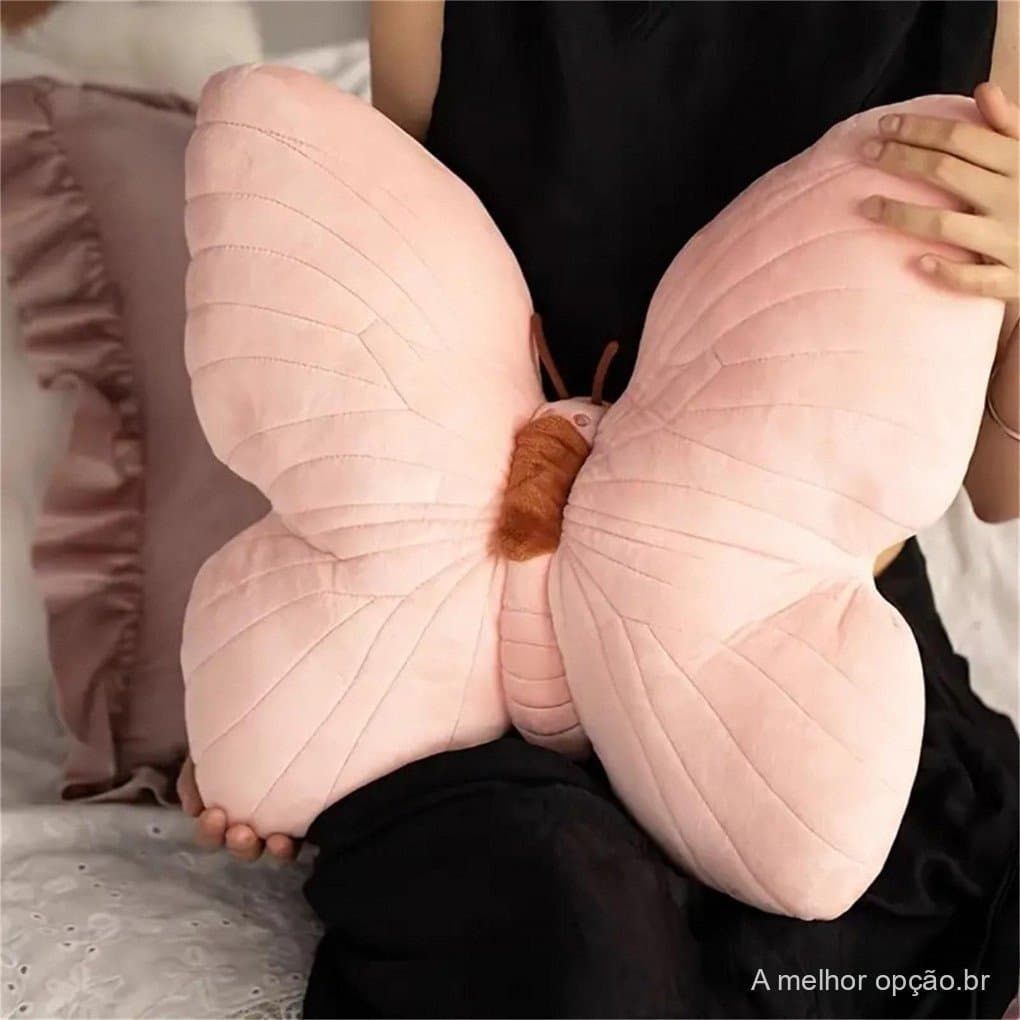 Almofada Mag-Butterfly, Almofadas Decorativas Fofas, Almofada de Pelúcia Estética para Decoração de Casa na Sala de Esta