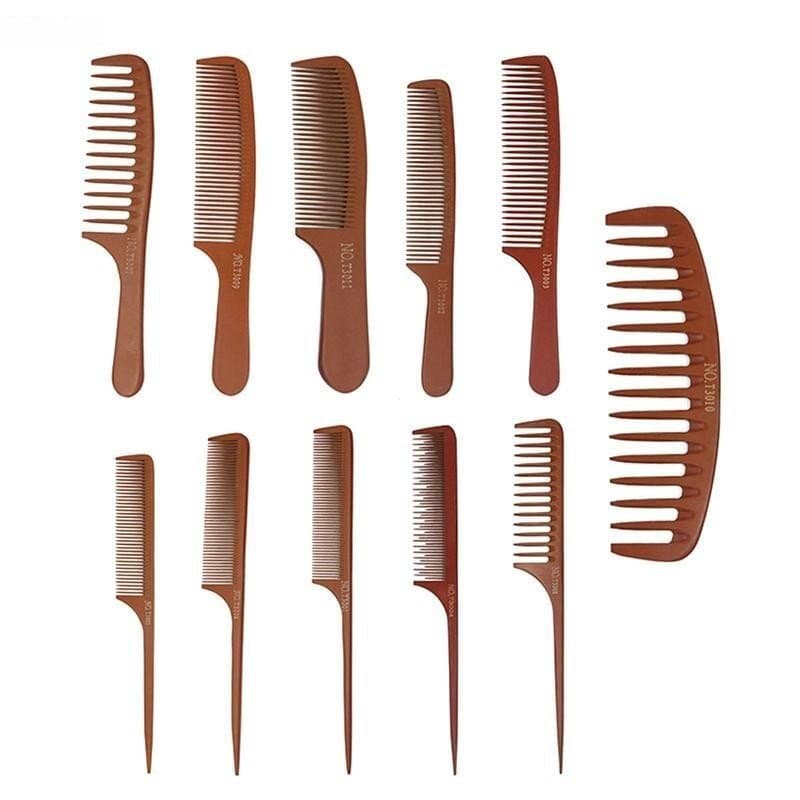 kaciiy 1PC Pentes De Madeira Salão De Beleza Anti-Estático Emaranhado Pente De Separação Escova De Cabelo Cuidados Com O