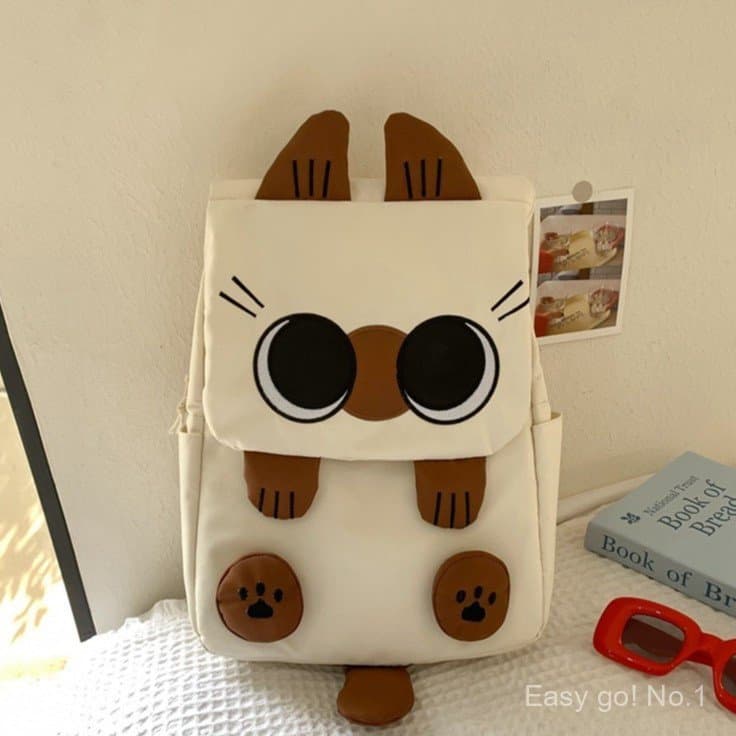 Mochila Cartoon Desarrumada Bolsa Escolar Mochila Casual All-Match de Grande Capacidade